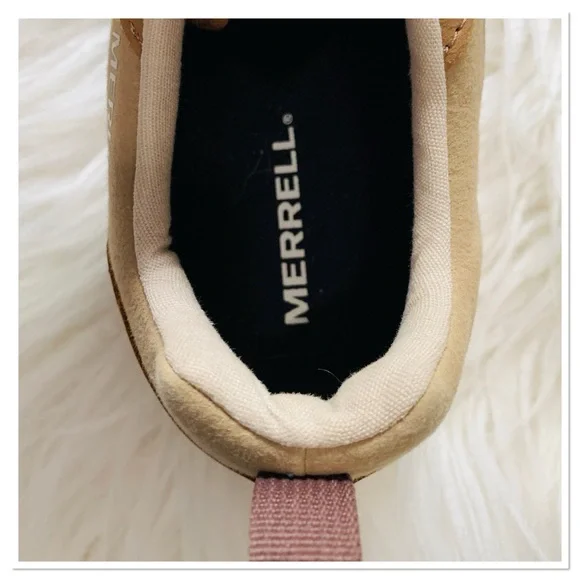 Merrell Alpine Sneaker Lightweight Suede Leather Pink Tan Size 9 - Picture 15 of 16